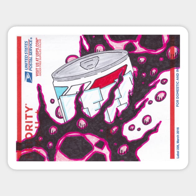 A Cold One is on the Way Sticker by Dugg the Skull